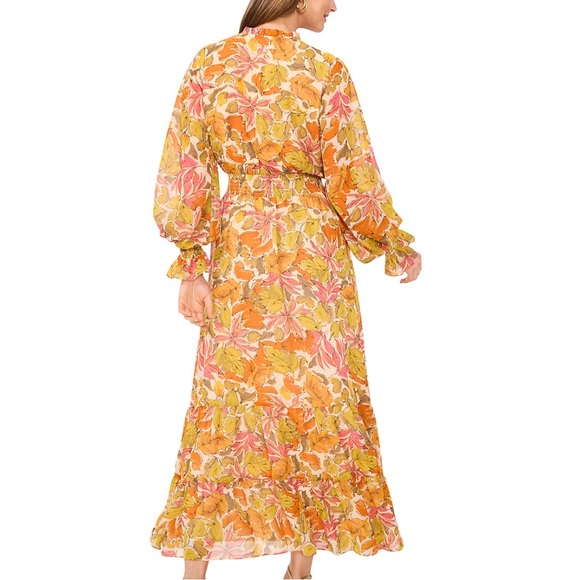 NWT Vince Camuto Floral Tiered Maxi Dress - Picture 2 of 9